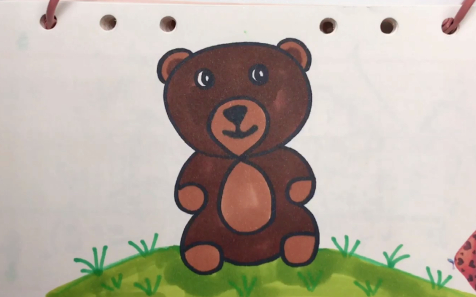 儿童亲子美术小熊用数字8和6画小熊超简单