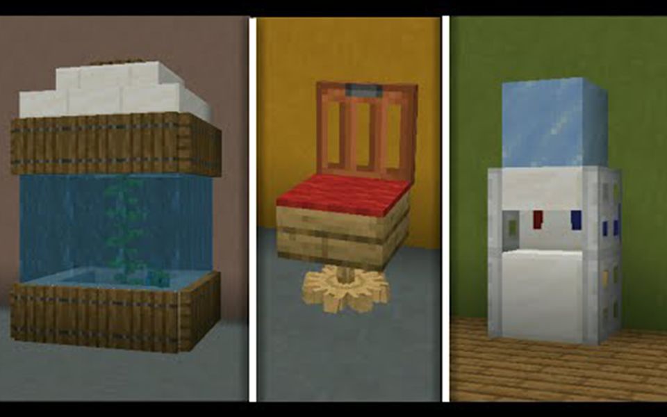 heyimrobbyminecraft我的世界四种家具建筑教程授权搬运