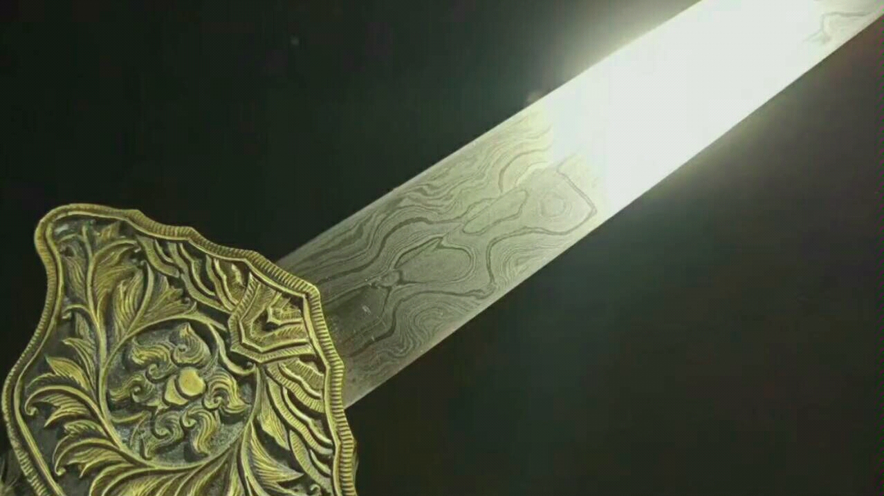 经典复古铜装清牡丹武学真剑龙泉宝剑百炼成钢和风堂美术刀剑