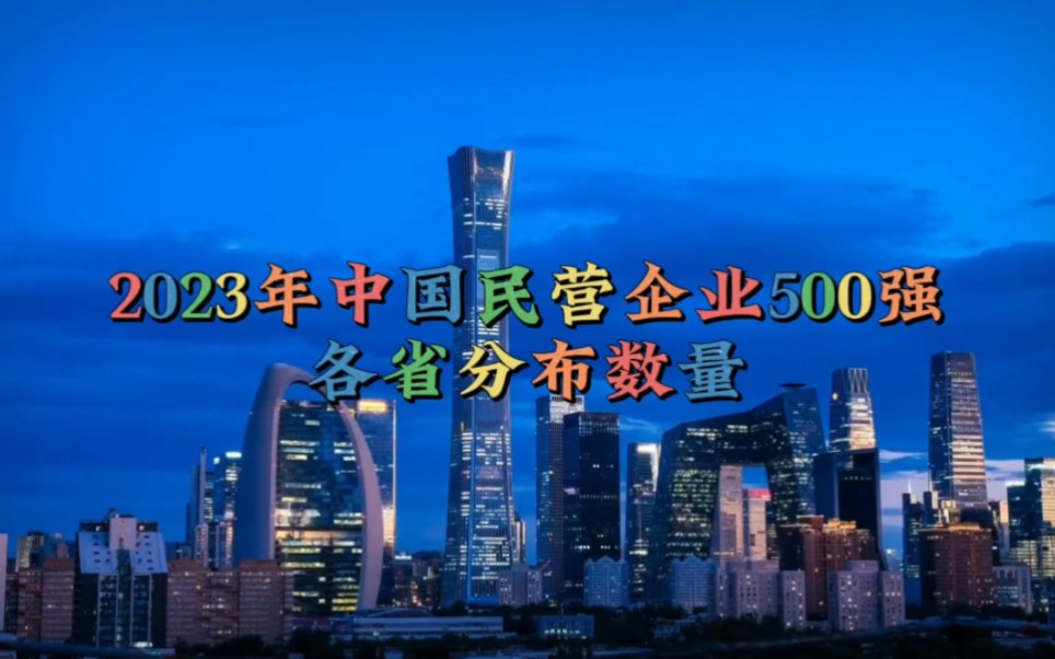 2023年中国民营企业500强各省分布数量,第一名有点遥遥领先.#经济发展 #城市建设 #航拍哔哩哔哩bilibili