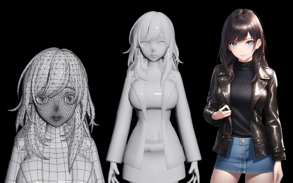 【3dmax角色建模】从拉box开始教你,制作御姐身材模型,五官比例,头部