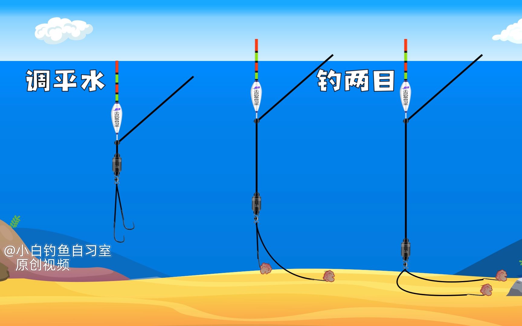 调平水钓两目图片