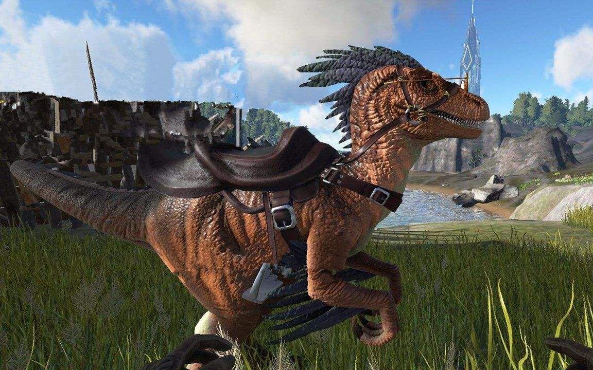 方舟生存进化:浑身红光的精英迅猛龙,50支箭都伤不到它