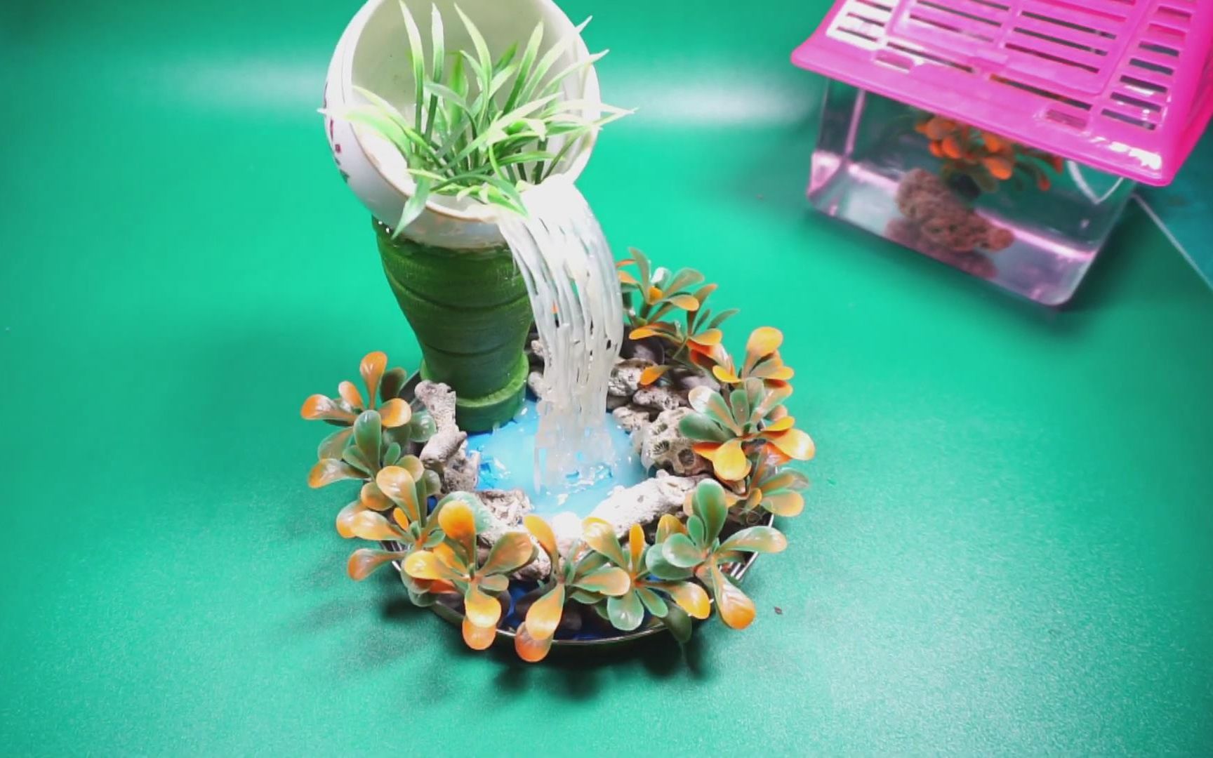 旧物再利用  diy茶杯热胶喷泉