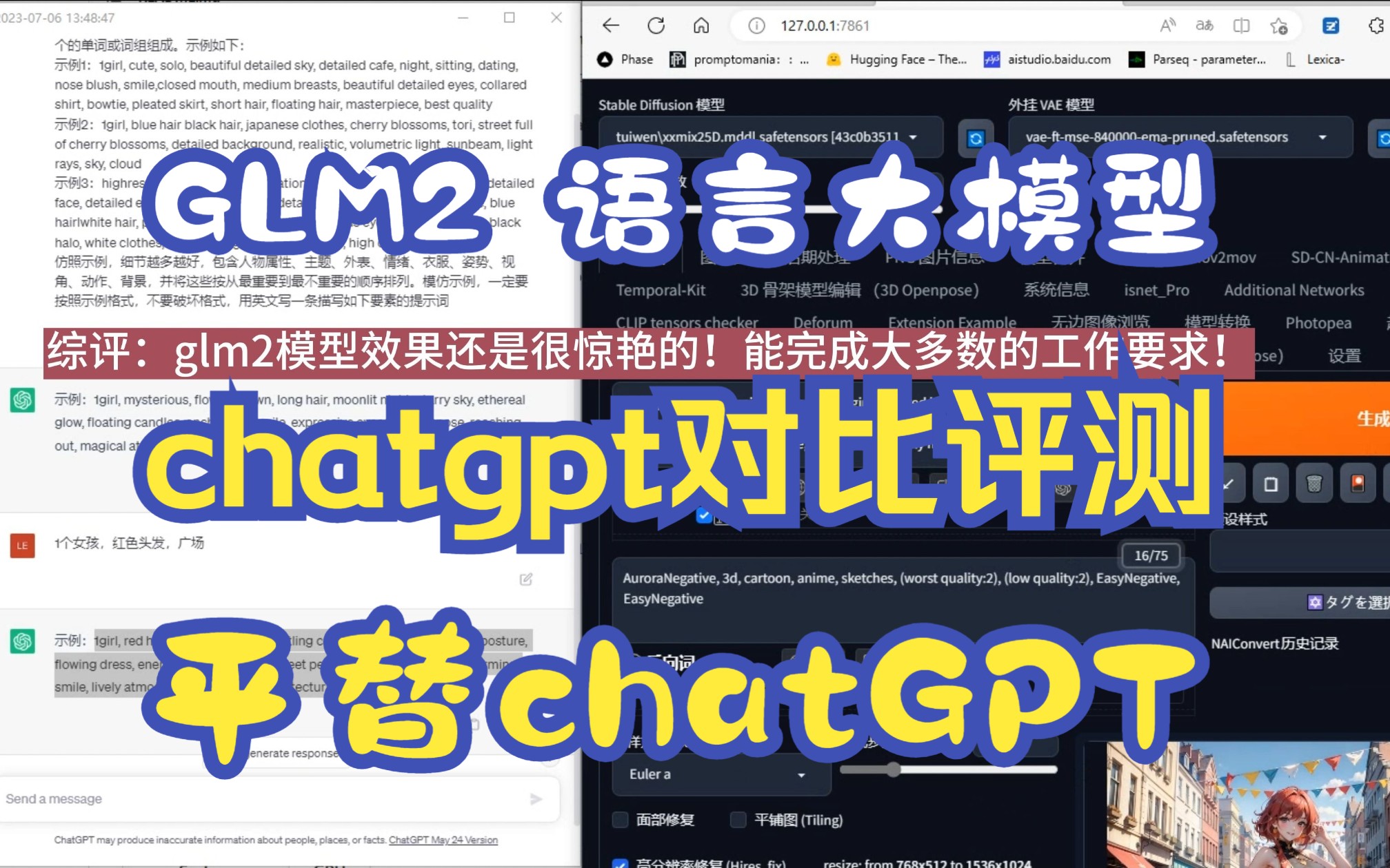 GPT本地部署一键包清华大语言模型glm2与chatGPT对比评测附启动器A卡CPU可用哔哩哔哩bilibili