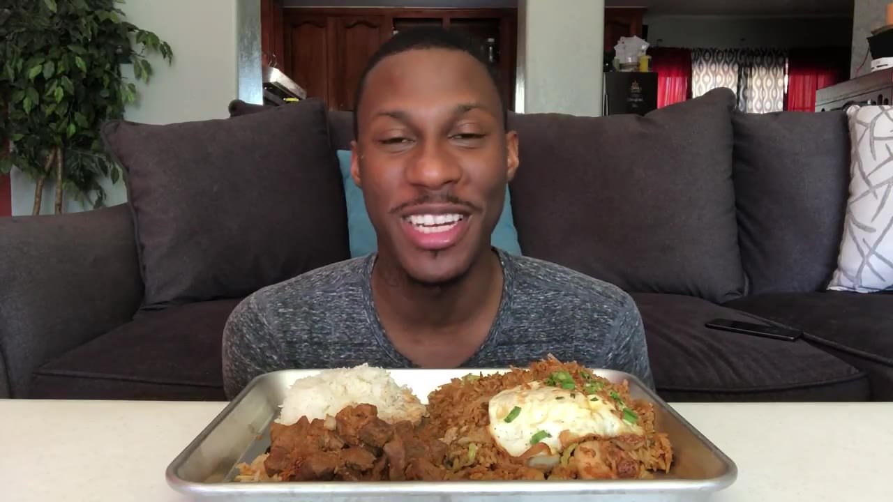 黑人小哥印度尼西亚美食吃播mukbangindonesianfoodeatingshow