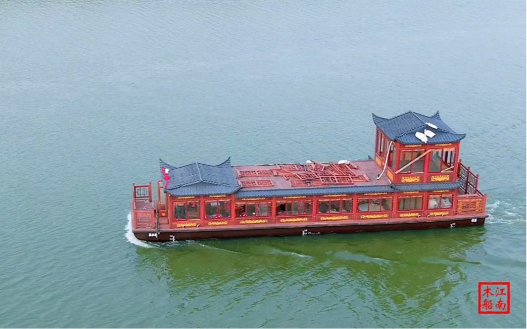 鹤壁淇河风貌旅游观光画舫船电动游船