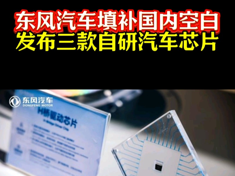 东风汽车填补国内空白发布三款自研汽车芯片#东风汽车#自研芯片#汽车芯片#MCU#车规级芯片哔哩哔哩bilibili