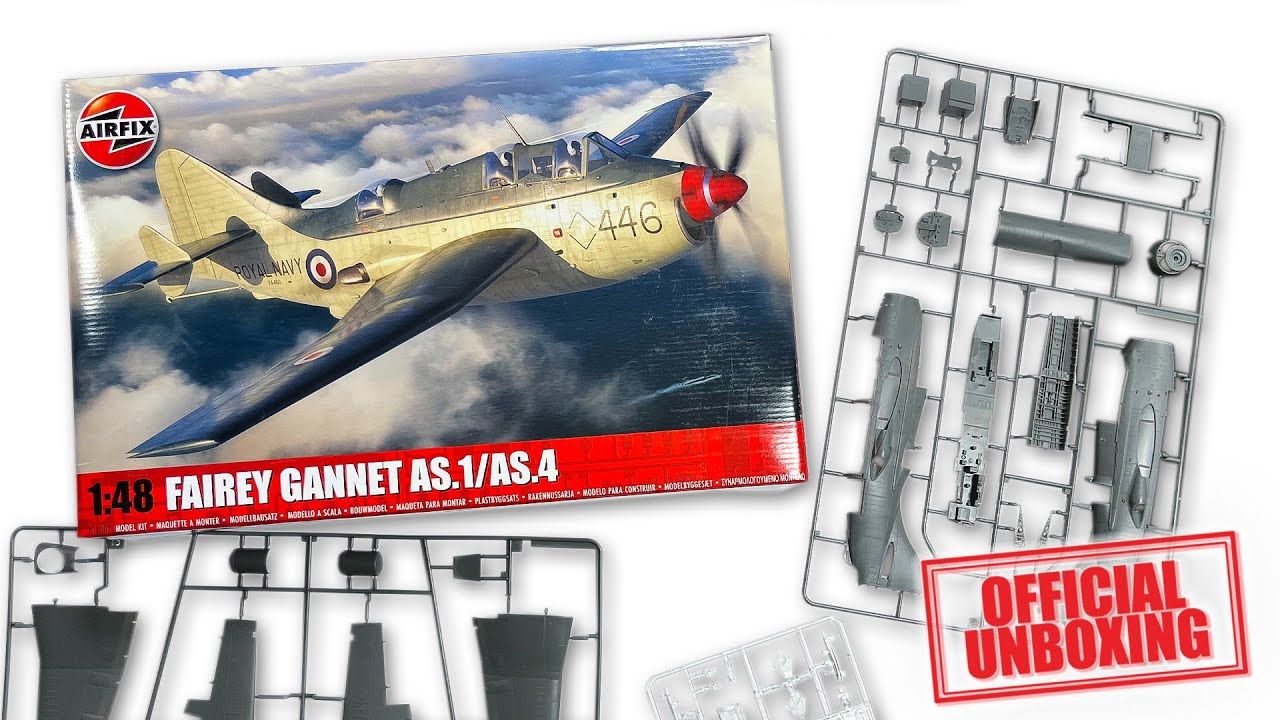 Airfix 1/48 Fairey Gannet 塘鹅AS.1/AS.4飞机模型套件预览 (A11007)哔哩哔哩bilibili