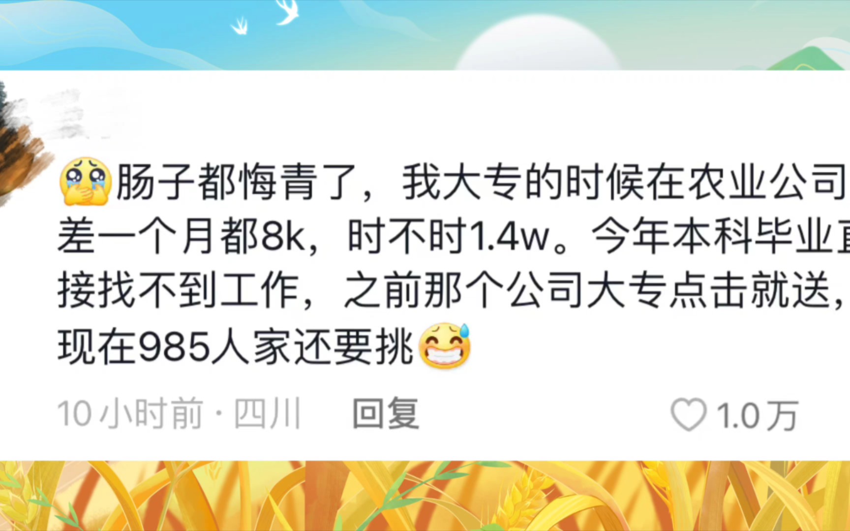 大专毕业月薪9千5,读个本科回来变两千了 前公司:曾经你对我爱答不理,现在的我你高攀不起哔哩哔哩bilibili