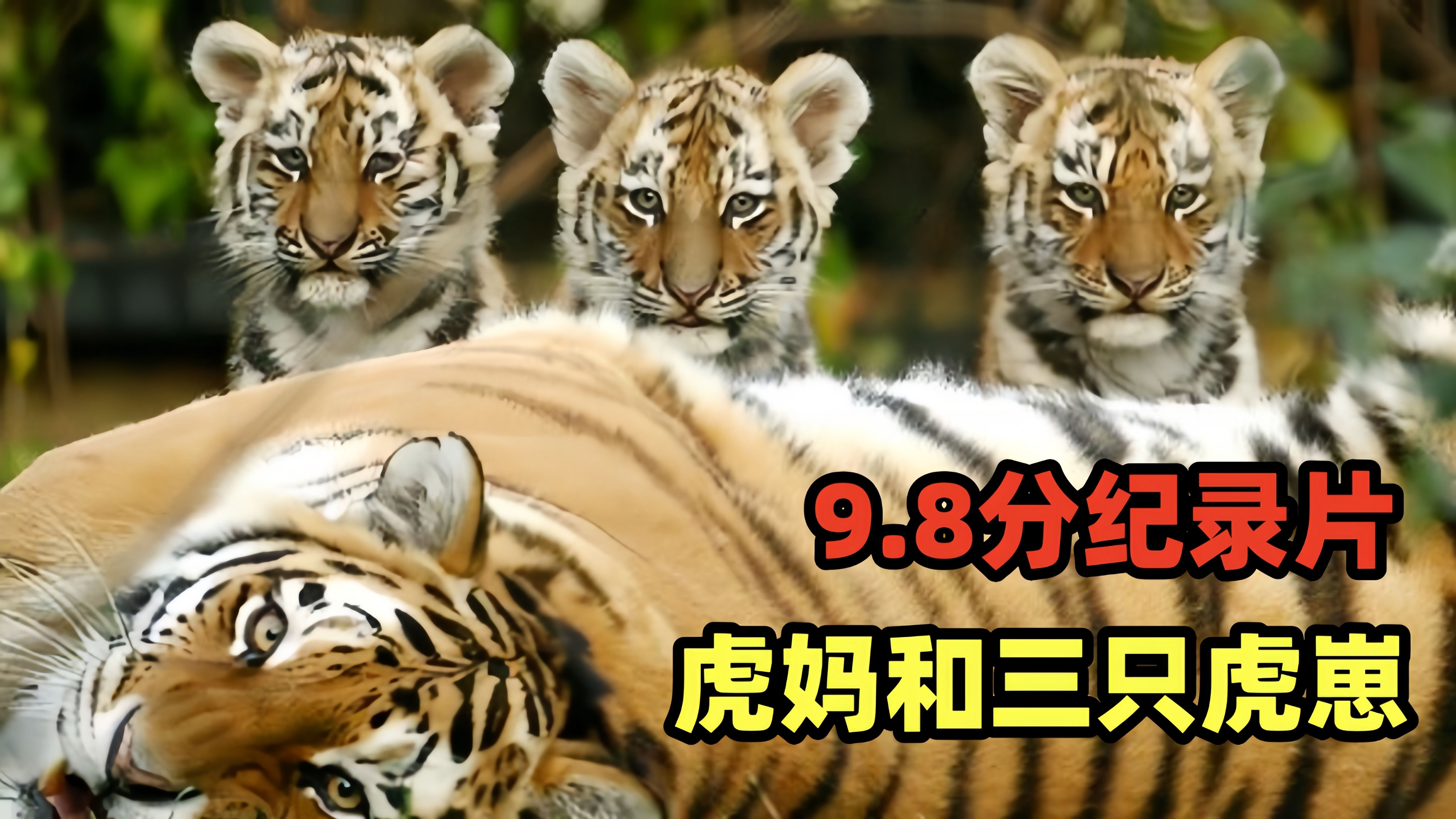 9.8分纪录片：三只小虎崽太爱妈妈了，长大后怎么也不愿意离开