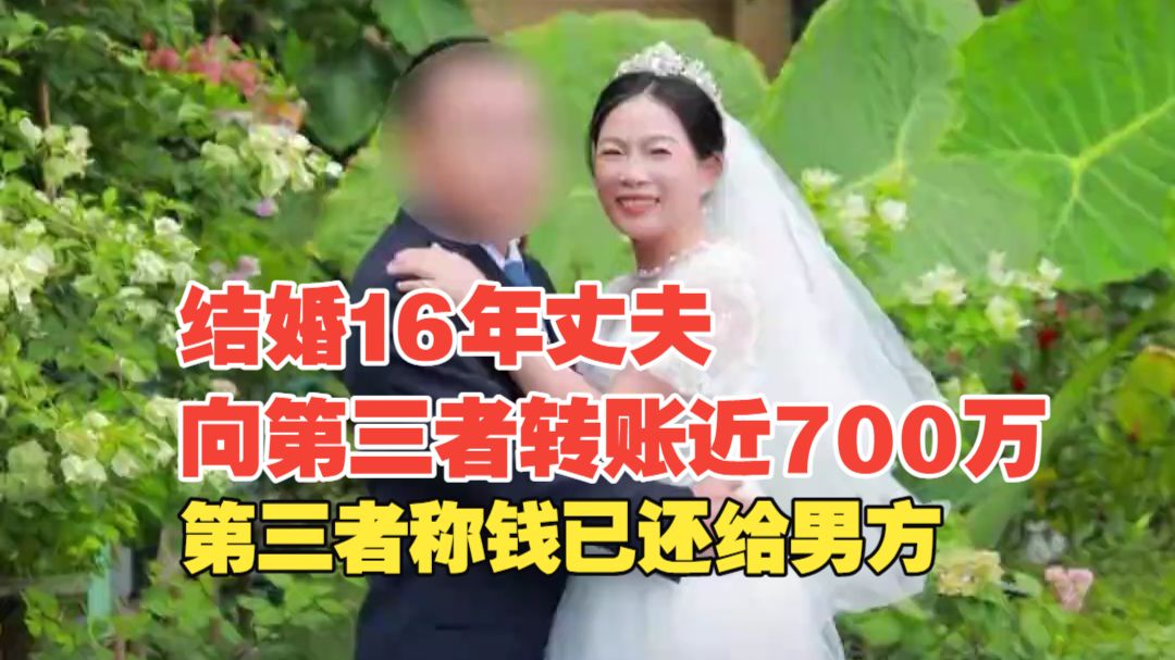 结婚16年丈夫向第三者转账近700万