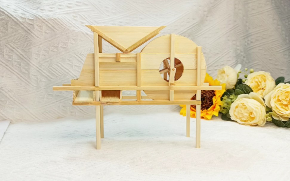 用筷子做的谷风机,老一辈人的回忆啊