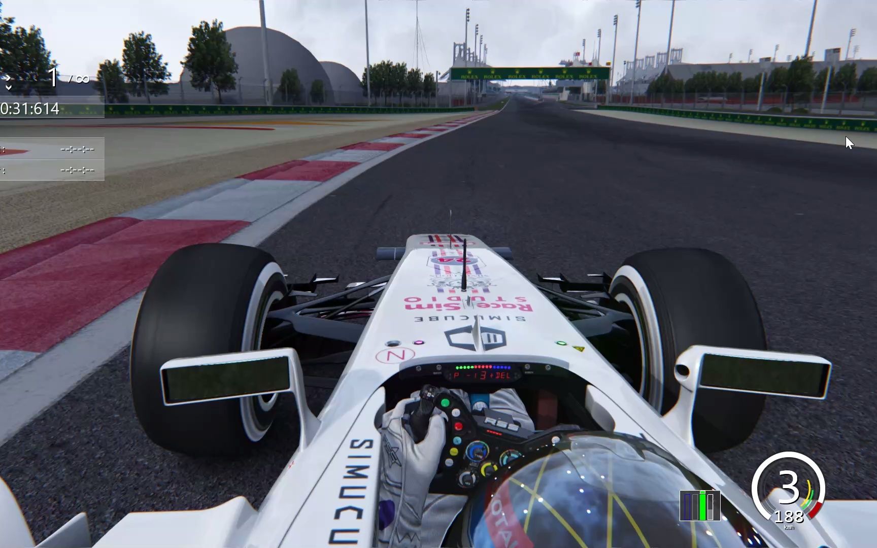 【神力科莎】ac  巴林萨基尔赛道  车载tv视角 车型:2013款f1赛车