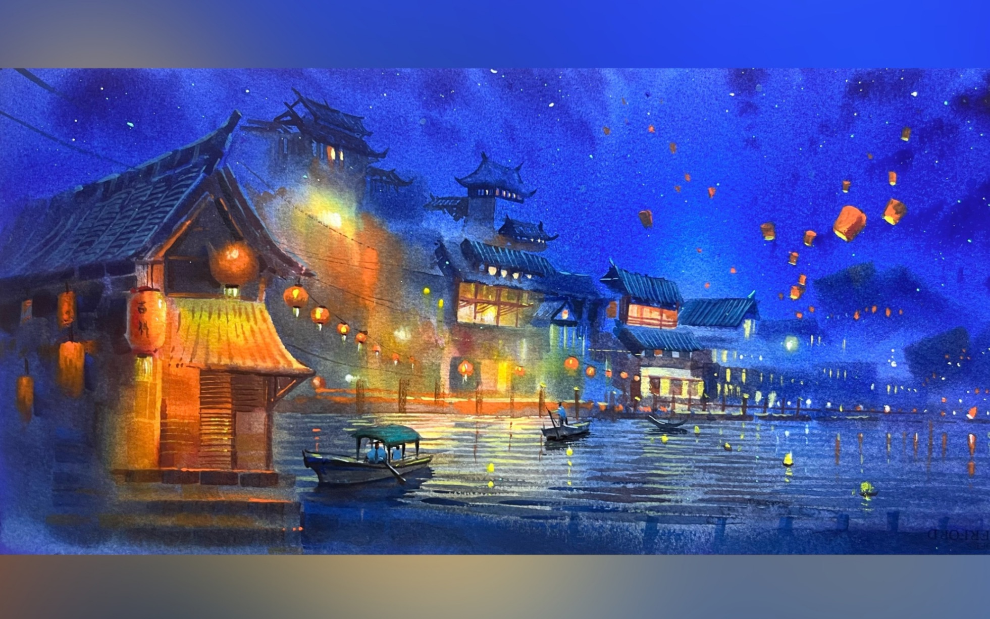 画遍人间烟火,了你万般心愿「新年.安乐」【古风水彩】