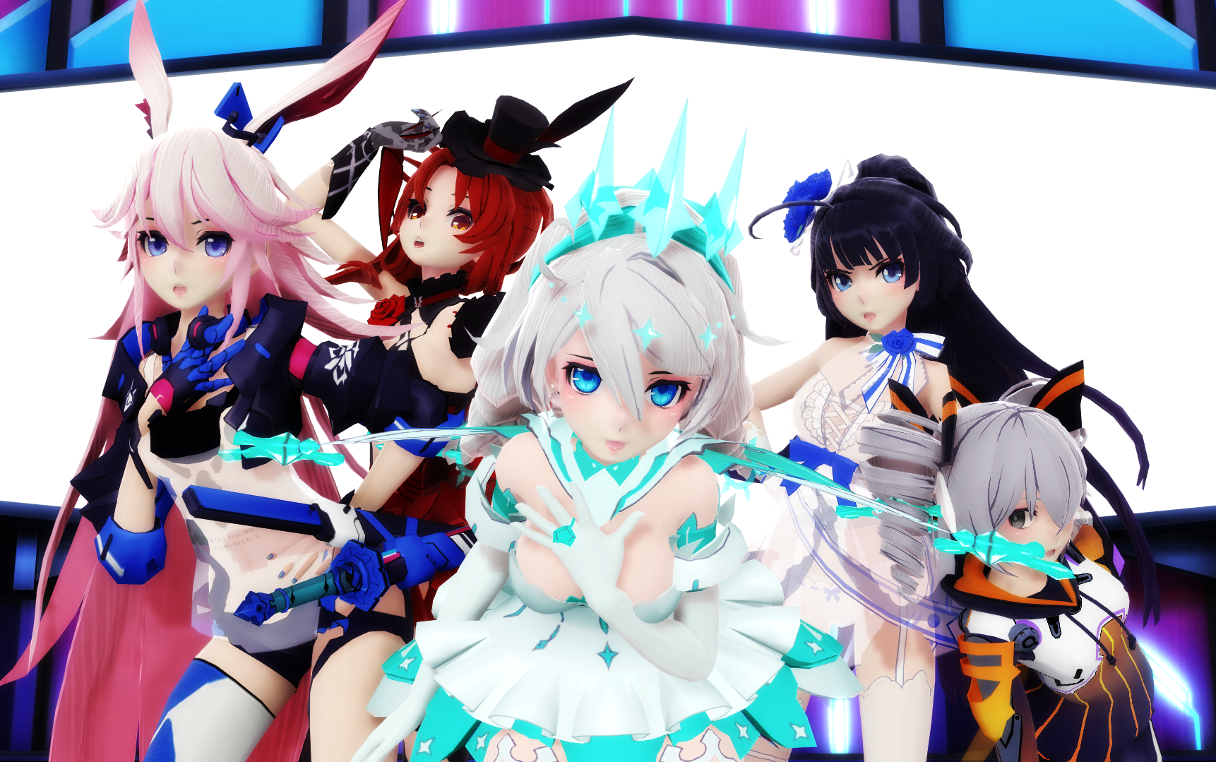 【崩坏3mmd】崩坏嘉年华_看腿什么的怎么可能┑(~Д~)┍_哔哩哔哩 (゜