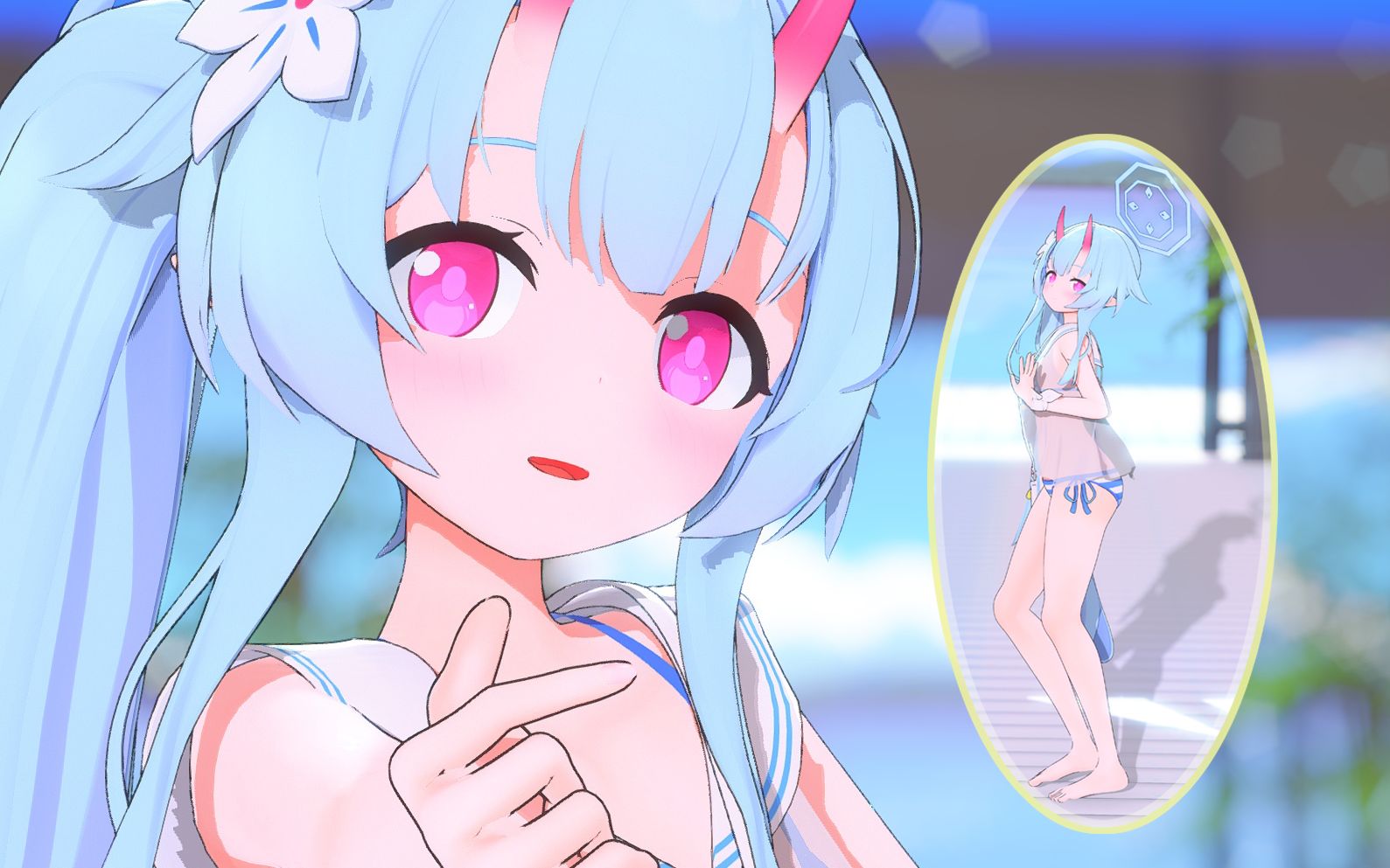 95给千世涂下防晒霜哦~93(补档)|碧蓝档案·和乐千世(泳装)