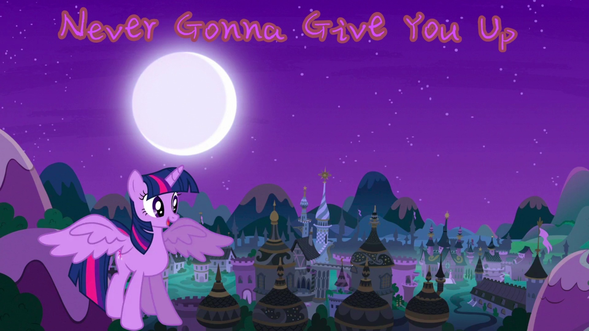 【ai小马宝莉——紫悦/暮光闪闪】never gonna give you up