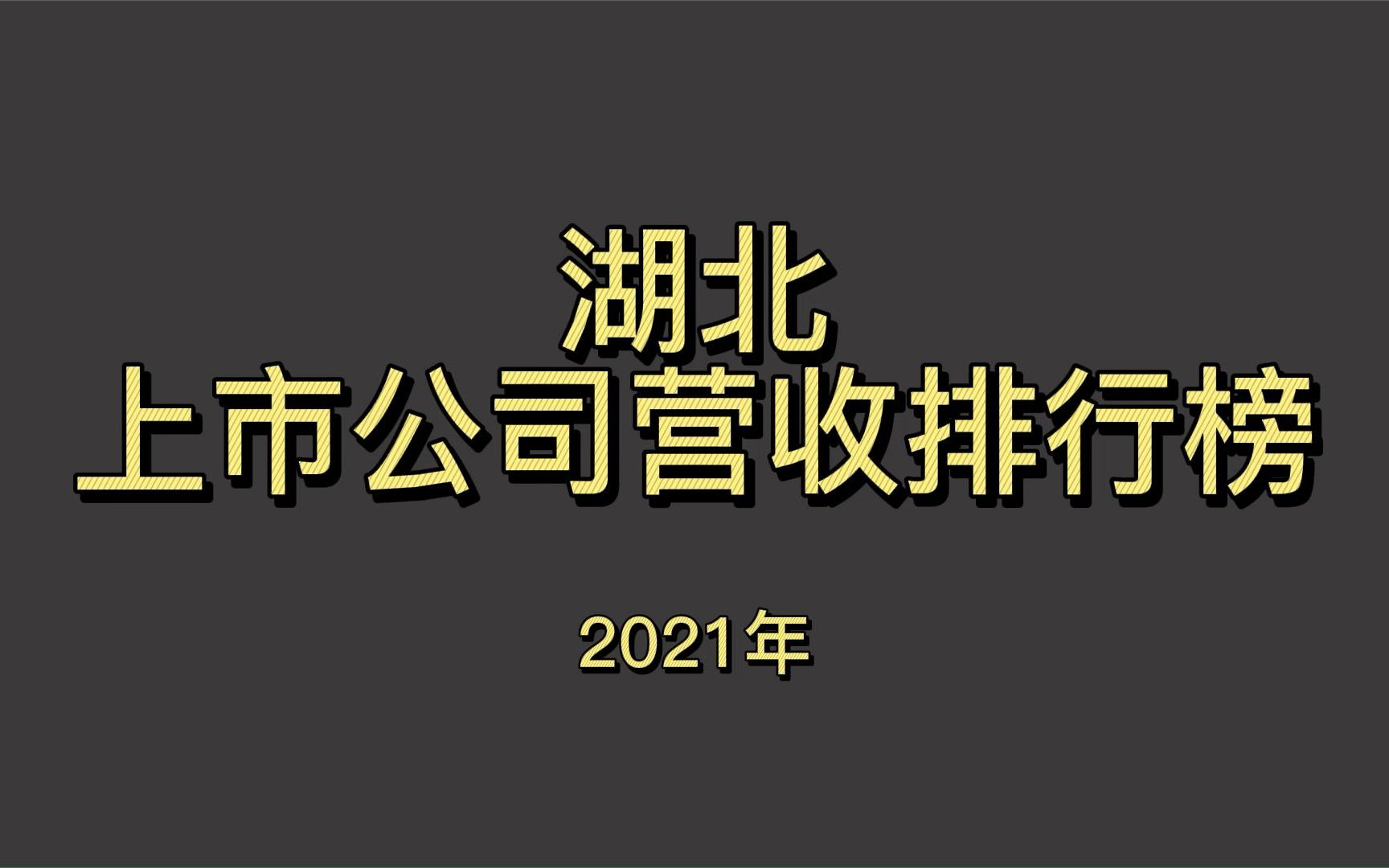 湖北上市公司2021年营收排行榜哔哩哔哩bilibili