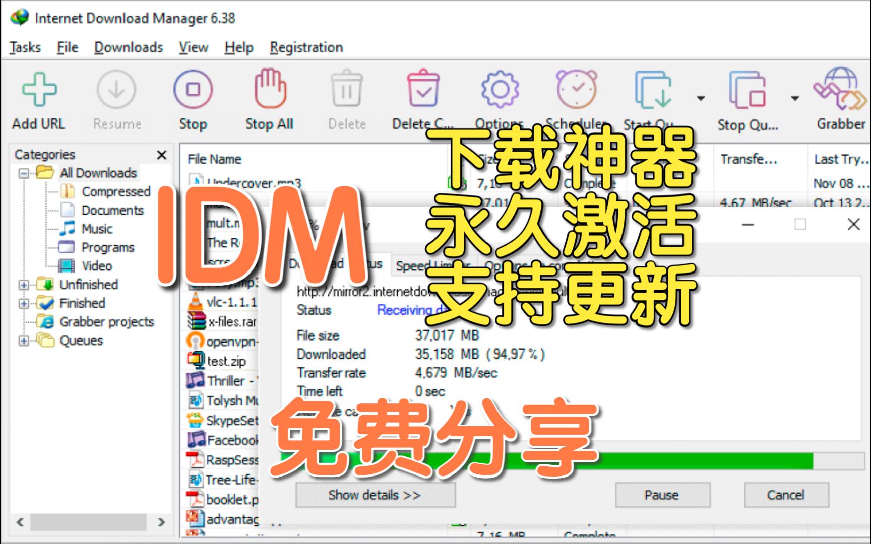 【白嫖】IDM下载神器 永久激活 支持更新 免费分享哔哩哔哩bilibili