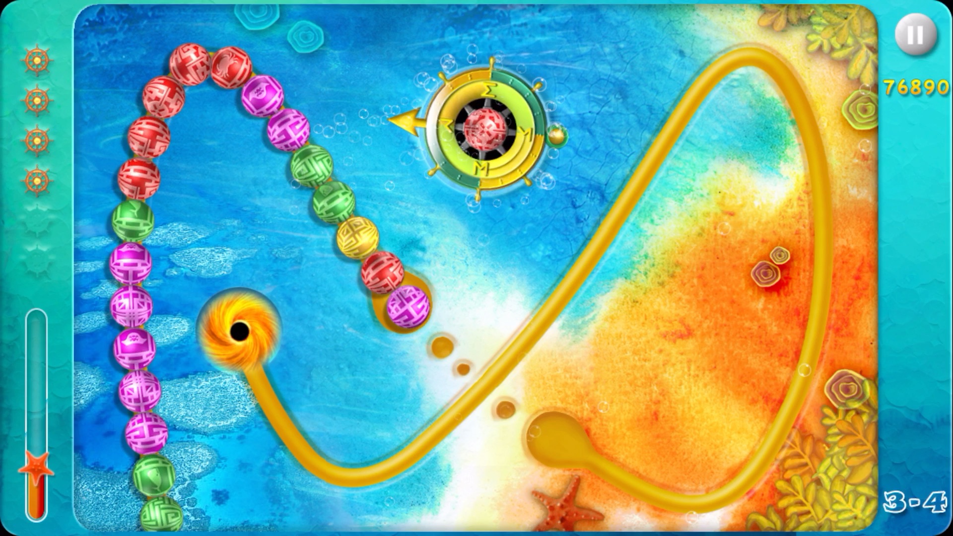 通关海底祖玛3阶段