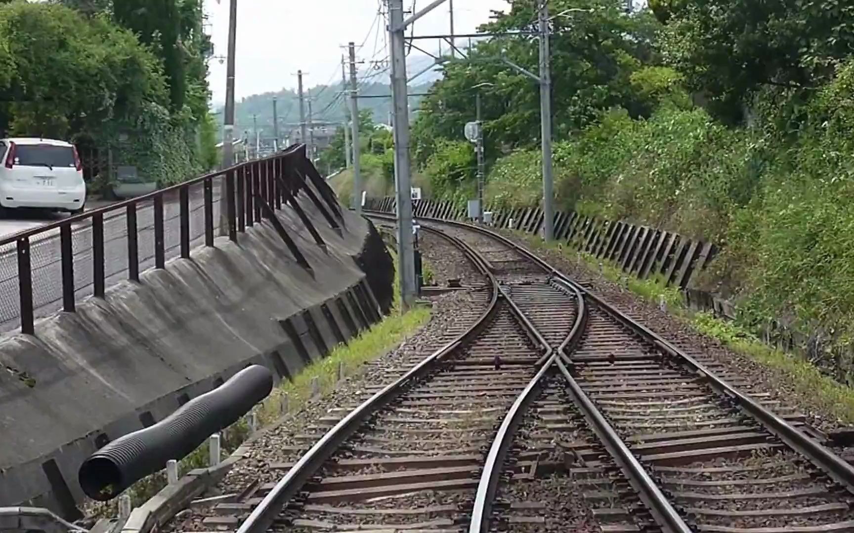 京福电车(岚电)挤岔通过弹簧转折器