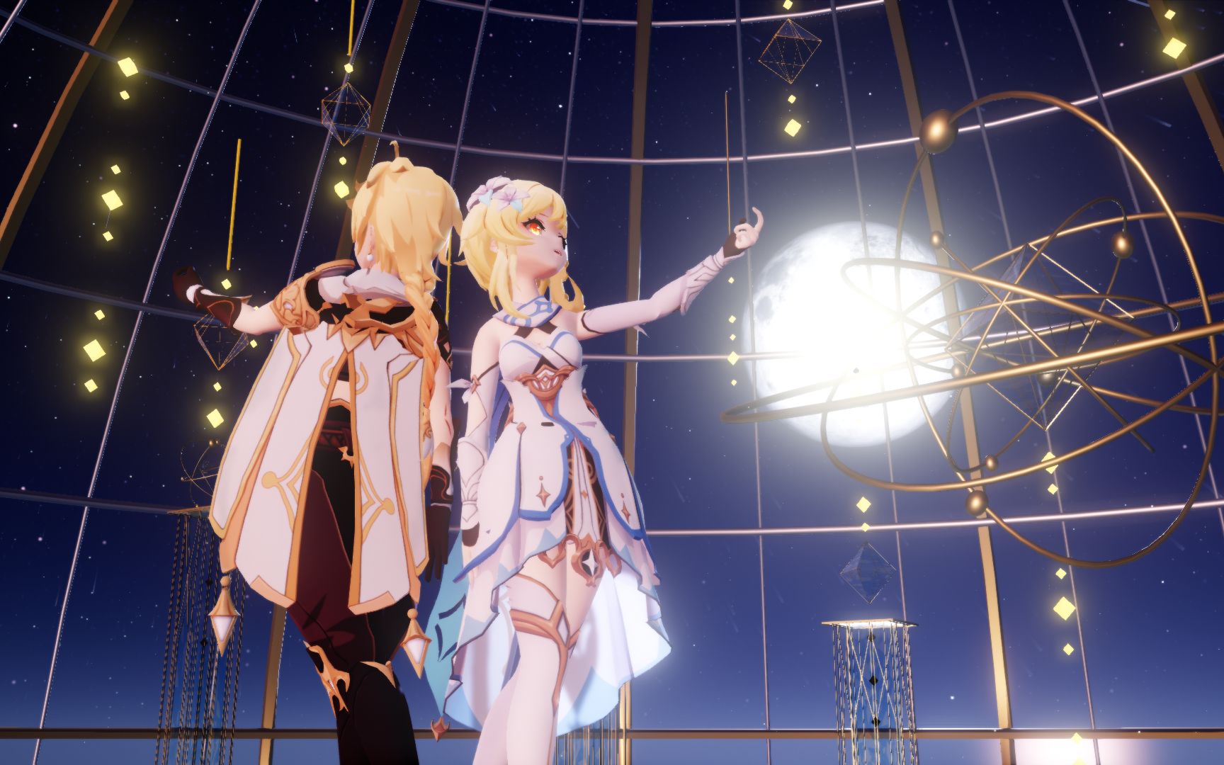 【原神mmd】即使錯過了觀星的時刻……【空&熒】_嗶哩嗶哩_bilibili