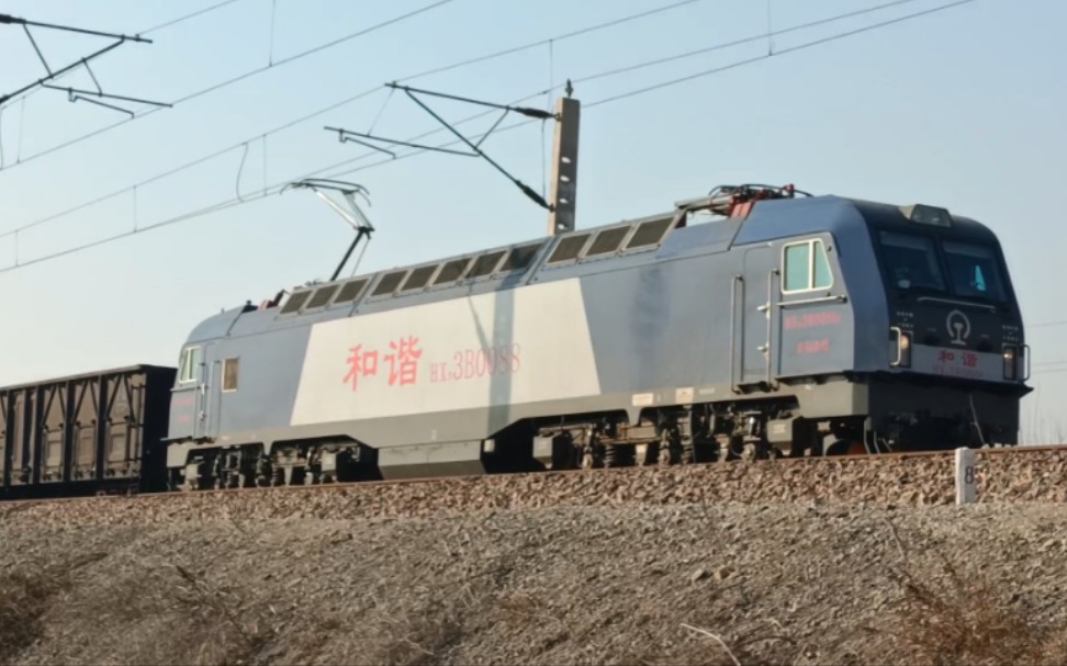 25210次永清站两道通过,本务京局津段hxd3b-0088