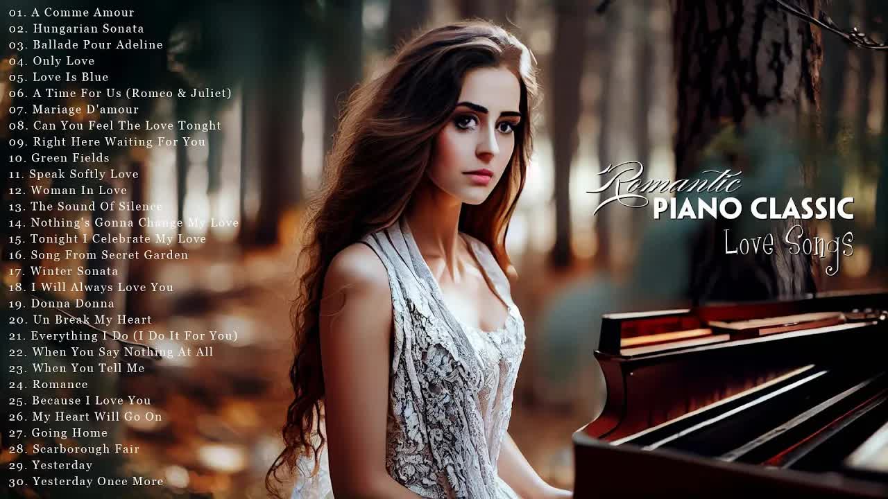 【Beautiful Piano】前 30 首美妙的钢琴器乐情歌  轻松浪漫情歌 70 年代 80 年代 90 年代合集哔哩哔哩bilibili