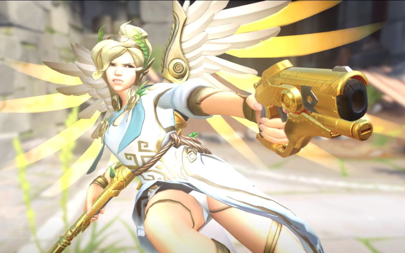 【ow亮眼表现】天使拉了5个纪念下 下个版本就要使劲biubiubiu了_哔哩