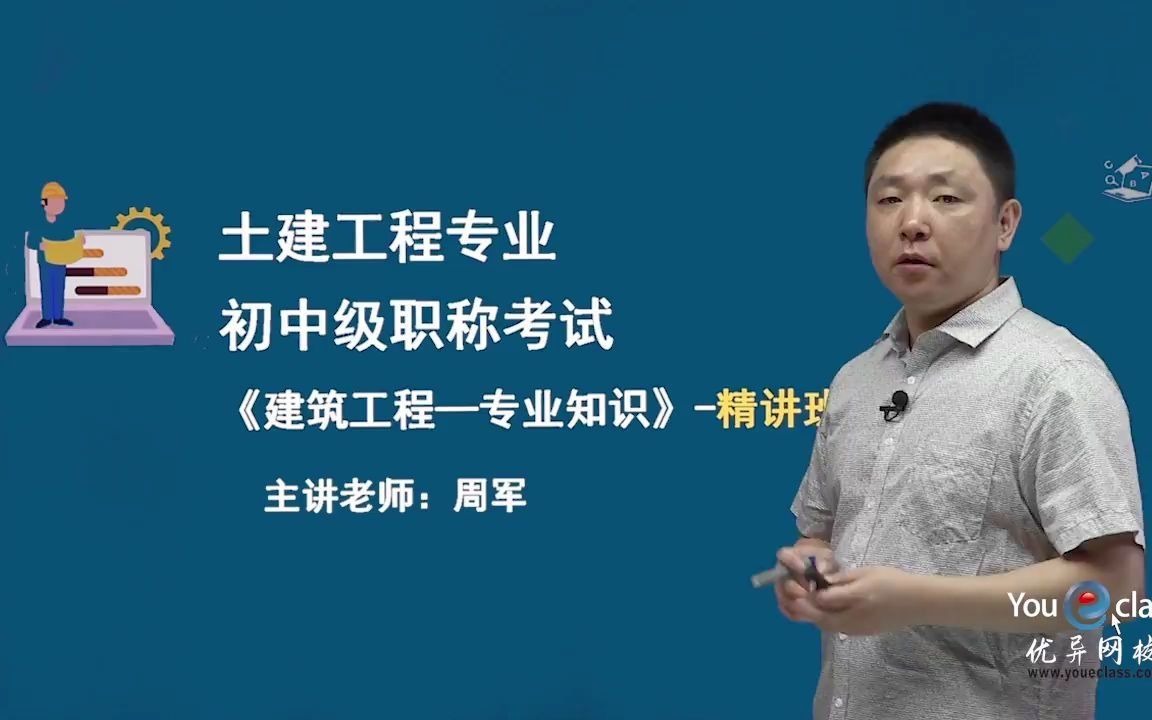 2021年湖南中级职称建筑工程精讲班专业知识——周军哔哩哔哩bilibili