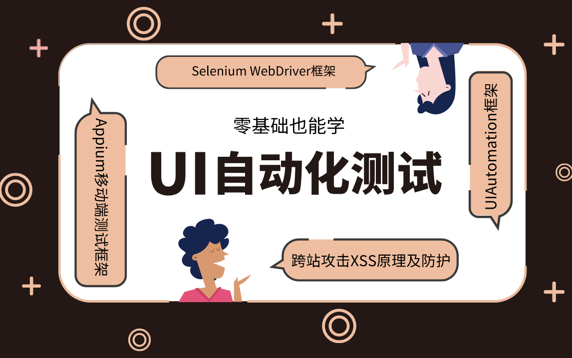 UI自动化测试(HTML标签与属性/CSS选择器/Xpath详解,Selenium WebDriver框架/Appium移动端测试框架/跨站攻击XSS原理及防护哔哩哔哩bilibili