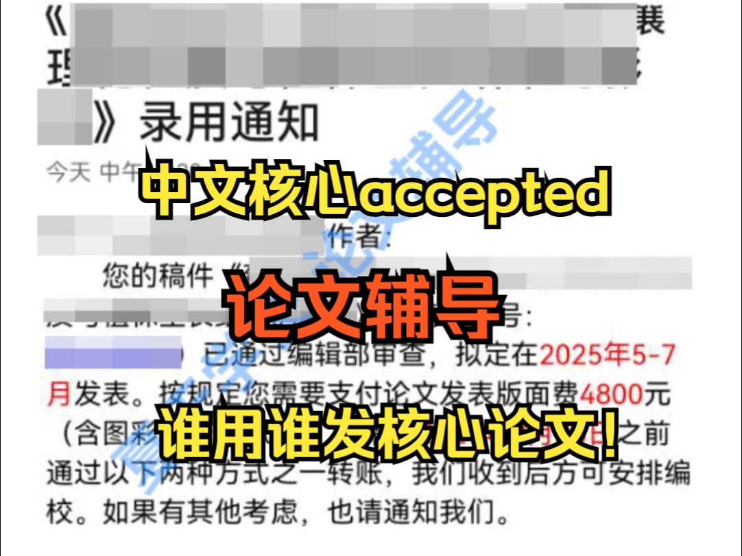 中文核心accepted,论文辅导太香了!哔哩哔哩bilibili