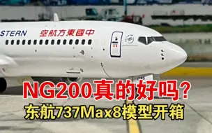 Скачать видео: 最准的737系列模具？非常轻的质感？NG200做工到底怎么样？东航737Max 8飞机模型开箱