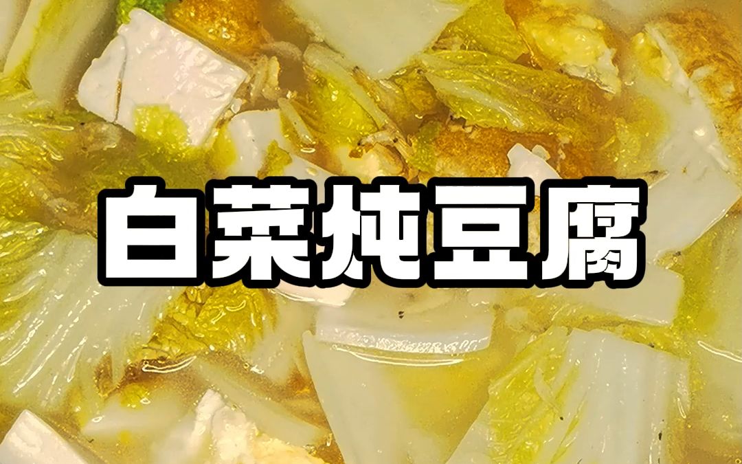 白菜炖豆腐好吃还简单的做法,家里老人孩子都爱吃,记得收藏起来哦!#白菜炖豆腐 #美食趣胃计划 #美食教程哔哩哔哩bilibili