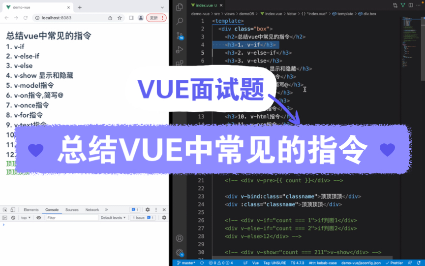 【VUE面试题】总结VUE中常见的指令哔哩哔哩bilibili