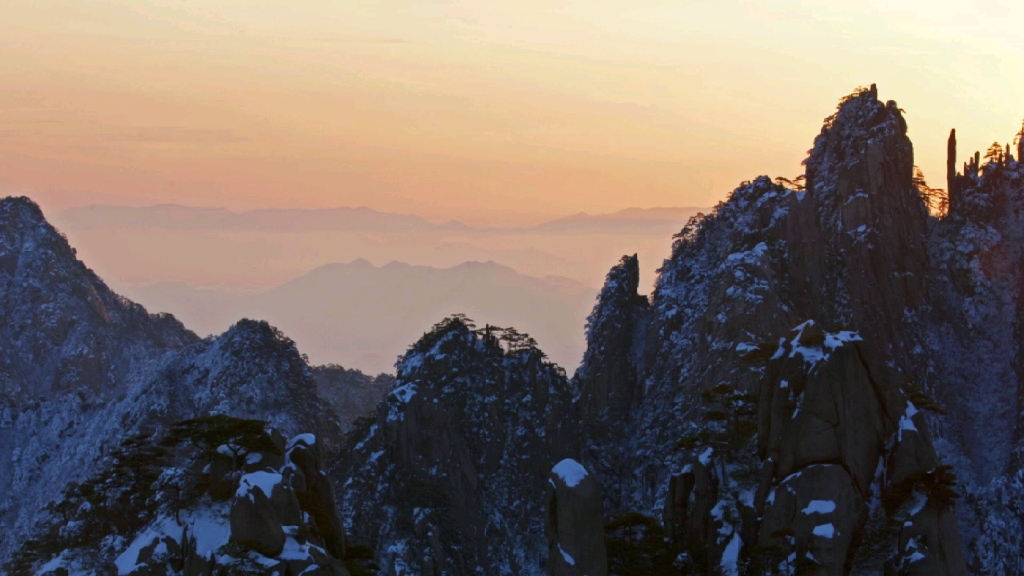 [图]大气磅礴的黄山雪景，荡涤心灵的天籁之音，令人耳目一新