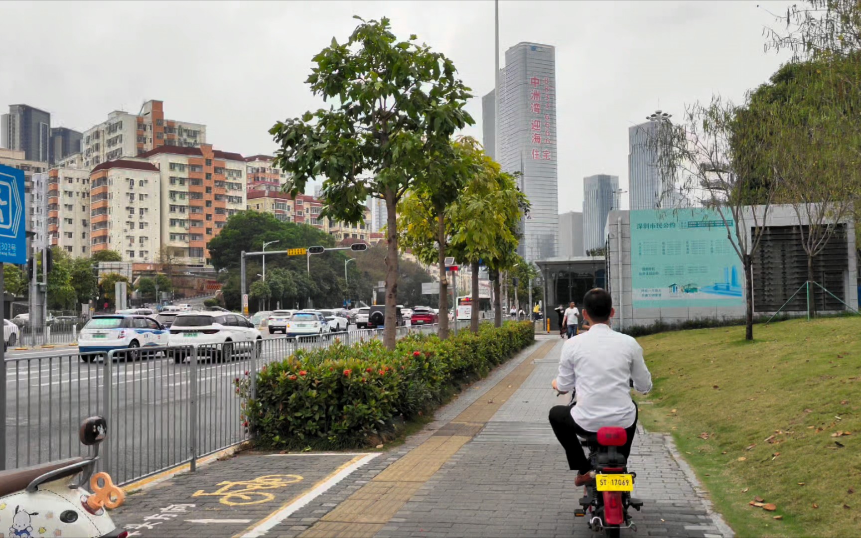 骑着小车逛深圳:新洲,沙尾村