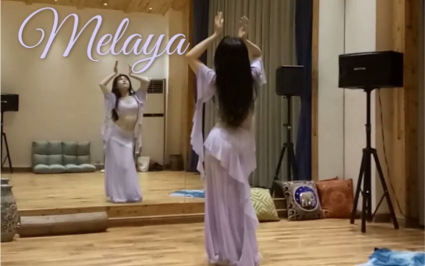 [图]【肚皮舞】Melaya埃及少女面纱舞 “红蜡烛移桃叶起，紫罗衫动柘枝来”