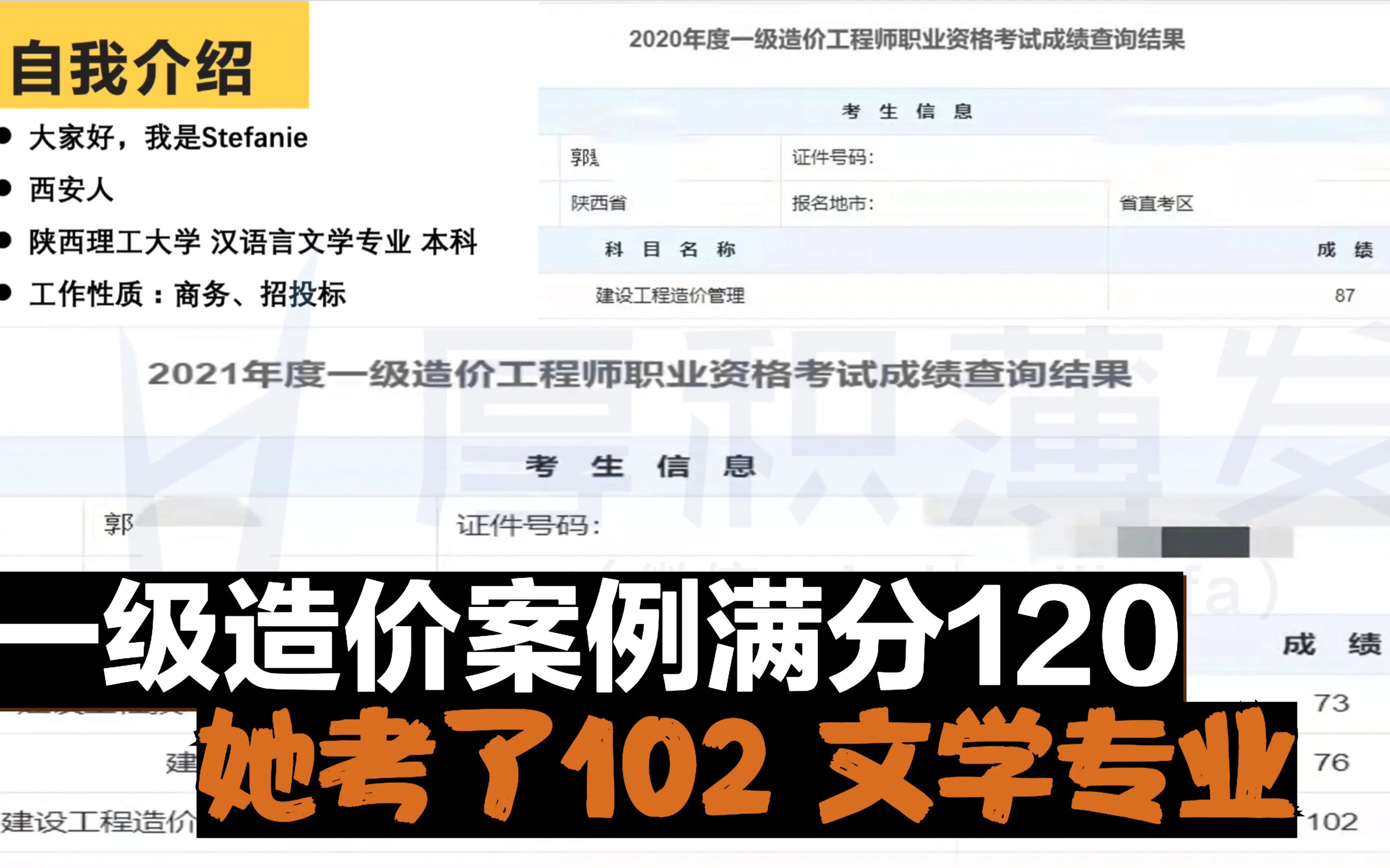 [图]一级造价案例满分120，她考了102，文学专业却要和数字打交道