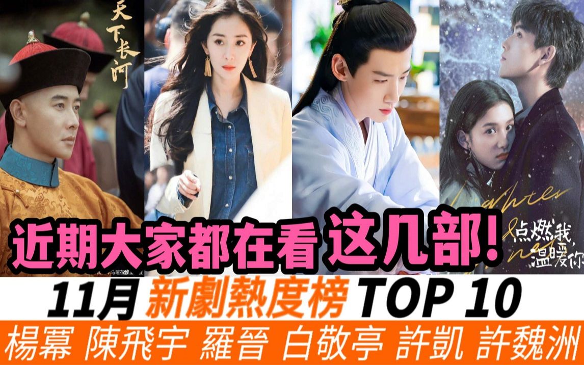 11月热度榜TOP10!重磅历史剧排名竟几乎垫底,杨幂《爱的二八定律》被全网吐槽也能排进前三!12年磨一剑的《大博弈》堪称艺术作品,冠军是部最适...