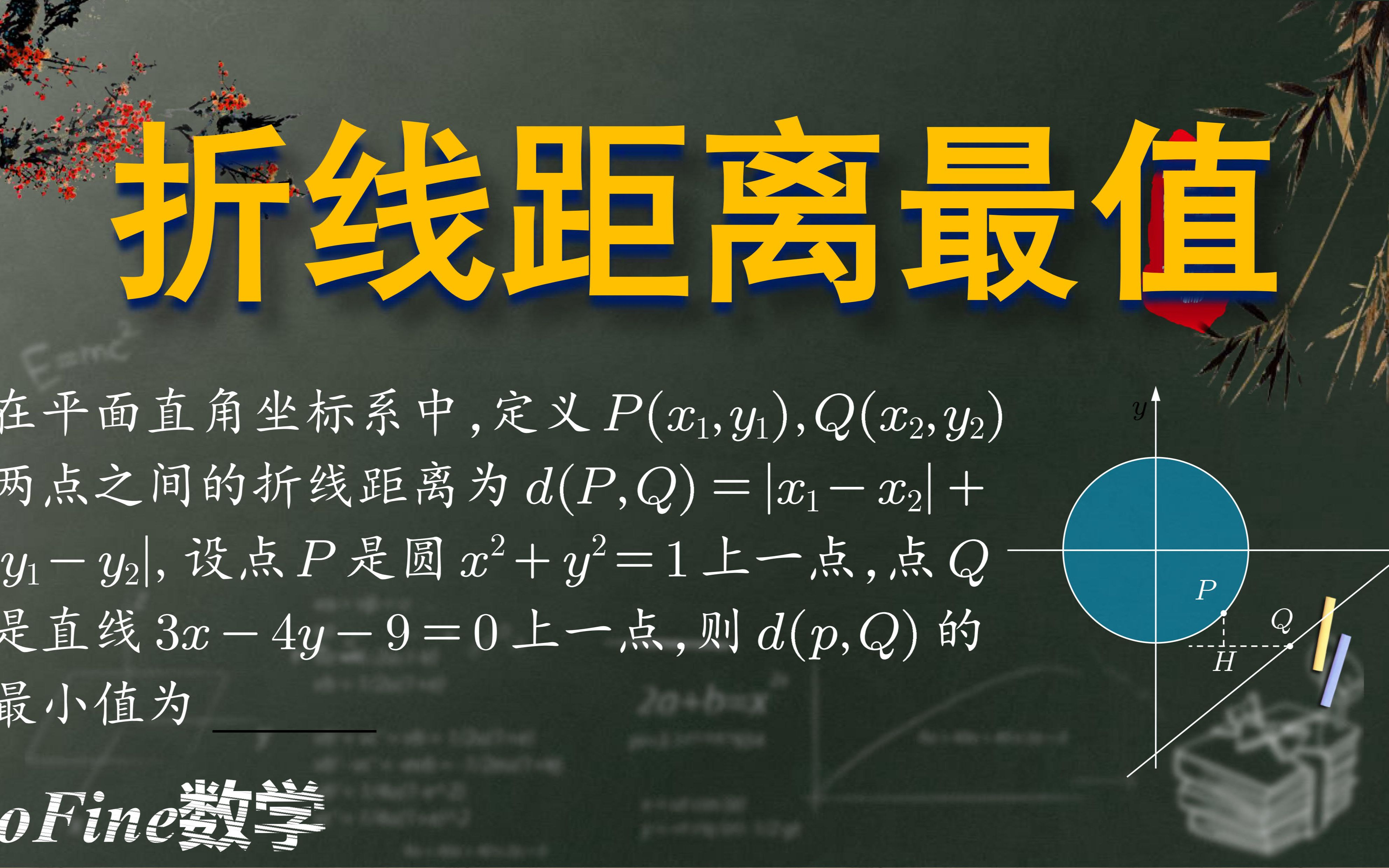 [图]高考数学另类题，与圆有关的折线距离最值问题