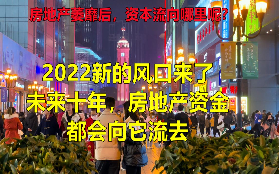 2022新的风口来了,未来十年,房地产萎靡后的资金,都会流向这里.哔哩哔哩bilibili