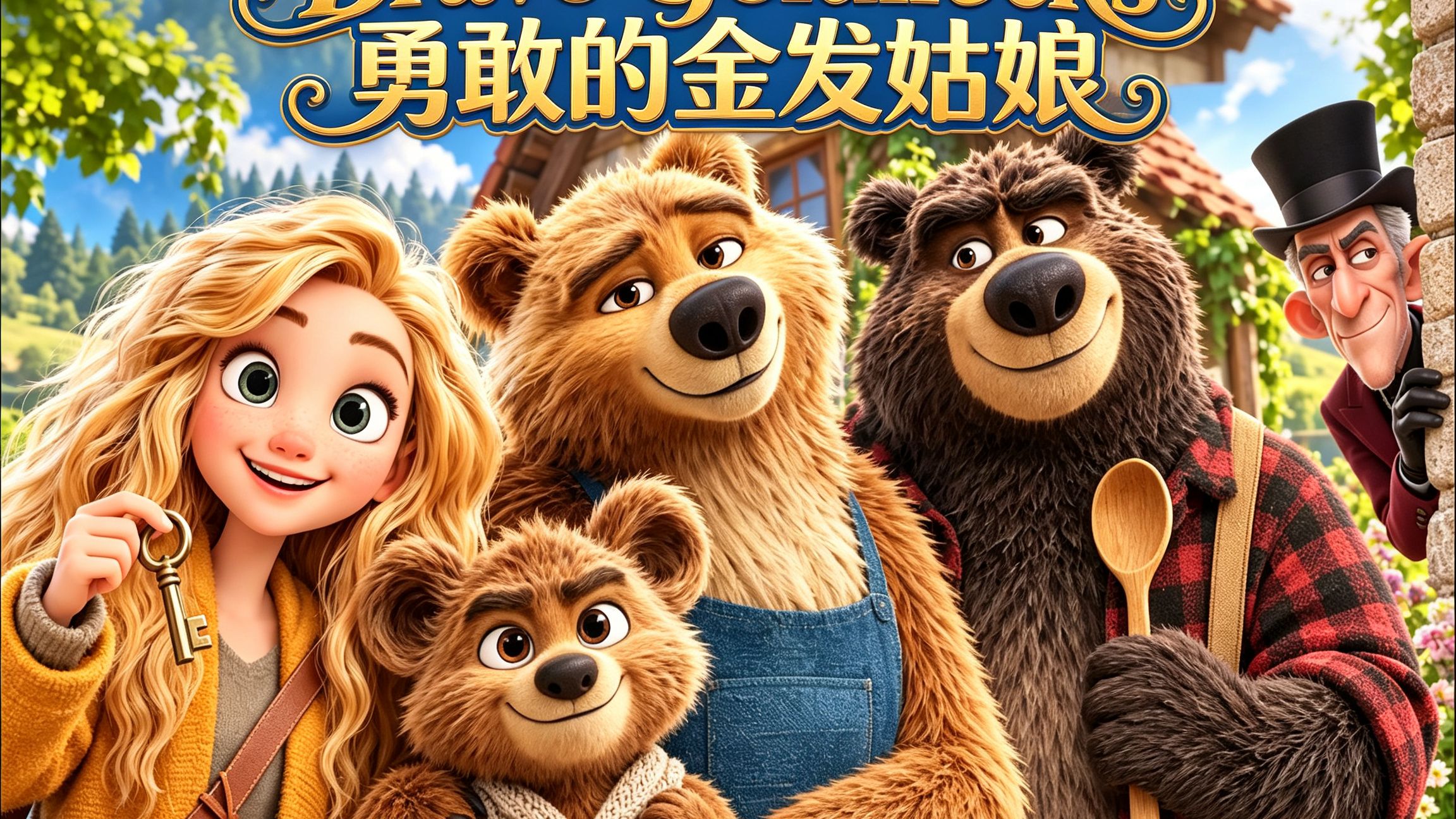勇敢的金发姑娘 | 经典童话新编 | 英文动画