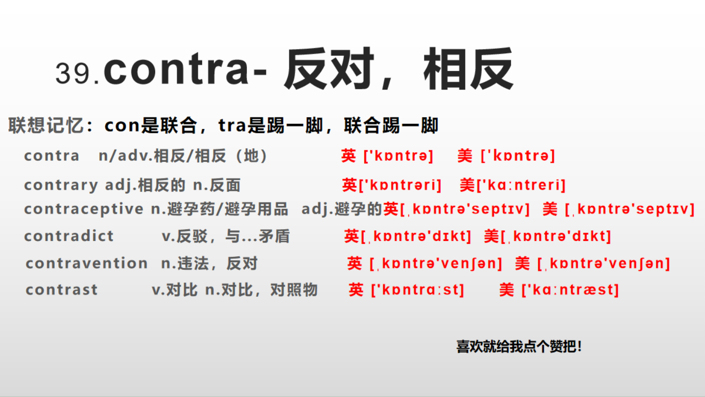 英语词汇学习:前缀39.contra哔哩哔哩bilibili