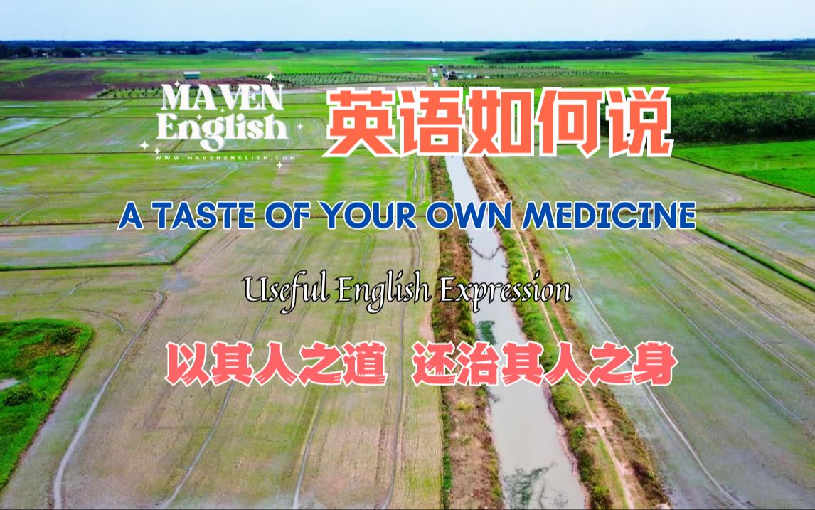 [图]英语短语 A taste of your own medicine 以其人之道 还治其人之身