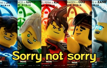 【幻影忍者/电子合成/搬运】sorry not sorry 杰/劳埃德/凯/寇/赞