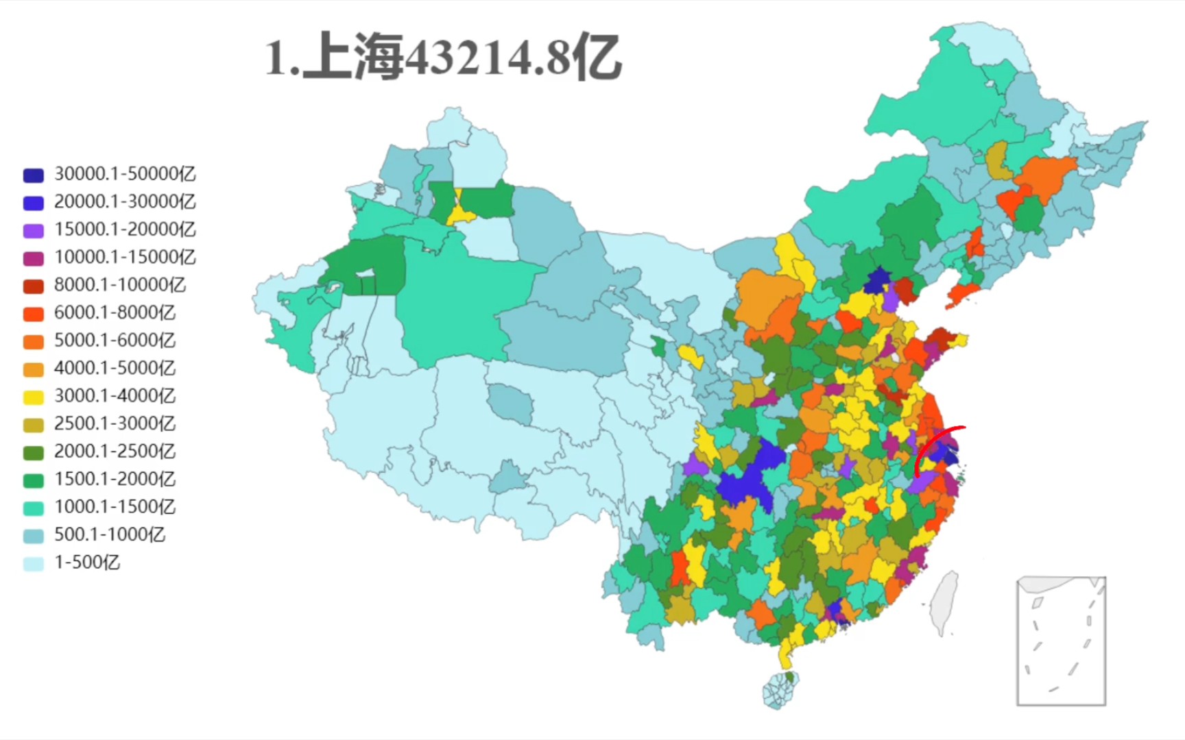 2021年全国各市GDP(动态地图)哔哩哔哩bilibili