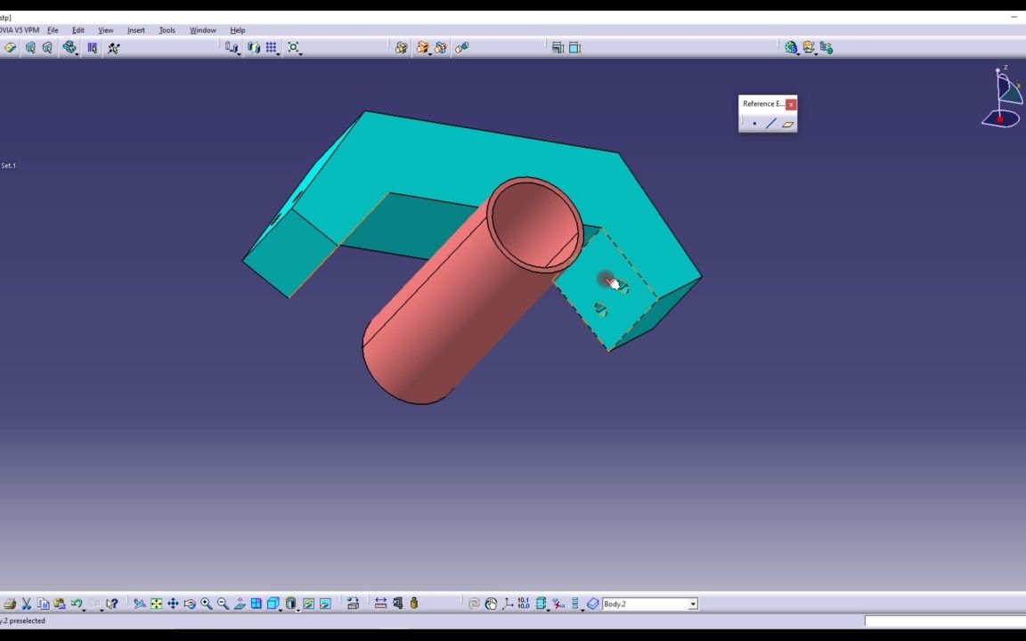 Catia曲面设计工具进行钣金零件设计2第1部分焊接至管道的连接支架设计2哔哩哔哩bilibili