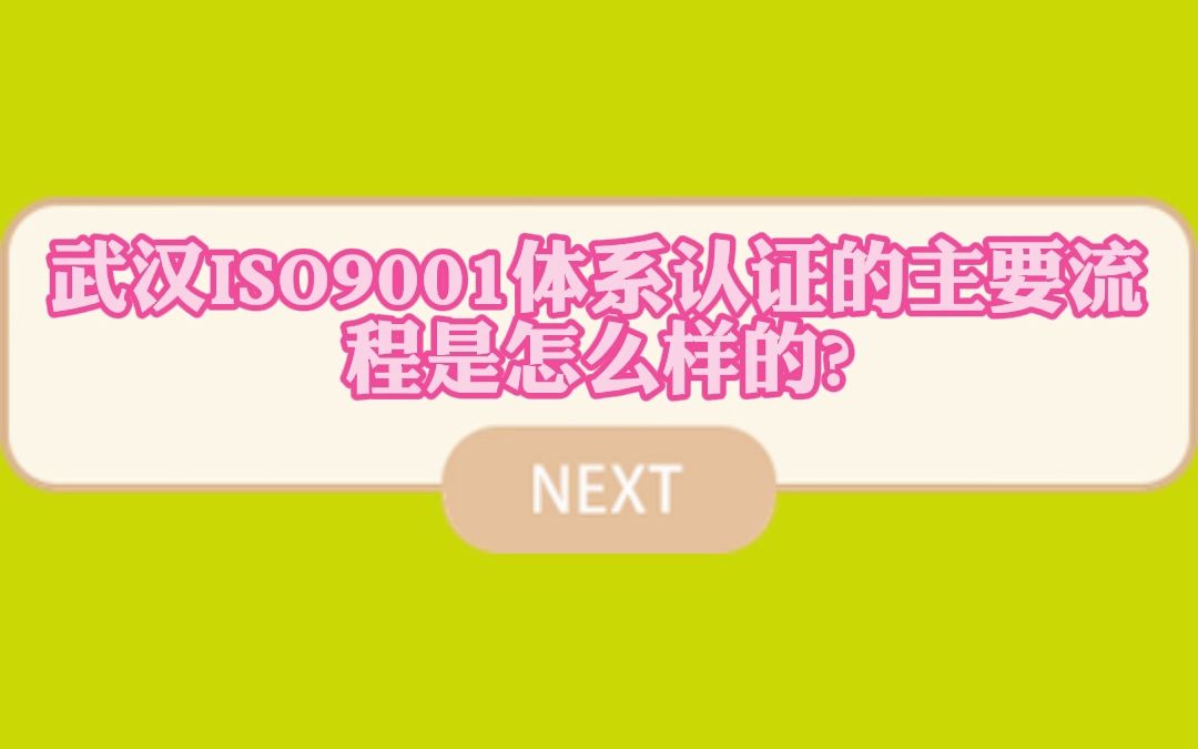 2023.10.31 武汉ISO9001体系认证的主要流程是怎么样的?哔哩哔哩bilibili